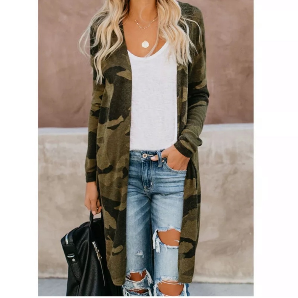 Camo Cardigan S